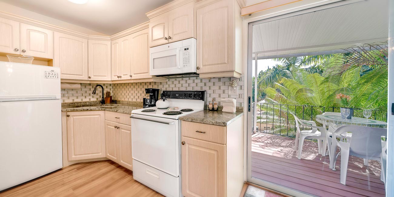 kitchen in vacation rental